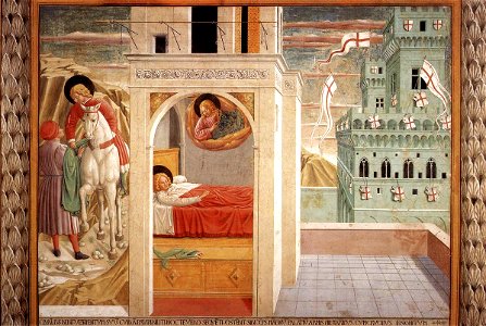 Benozzo Gozzoli - Scenes from the Life of St Francis (Scene 2, north wall) - WGA10232