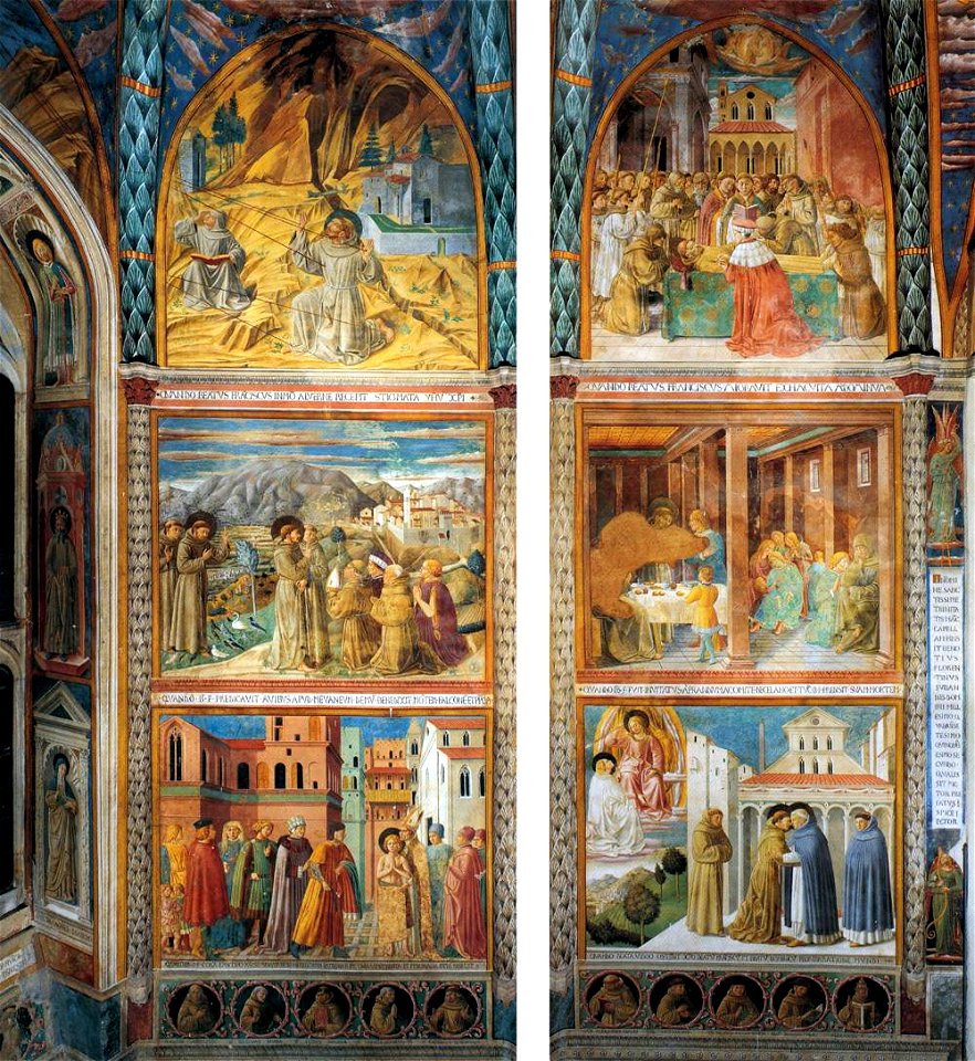 Benozzo Gozzoli - Scenes from the Life of St Francis (south wall) - WGA10230