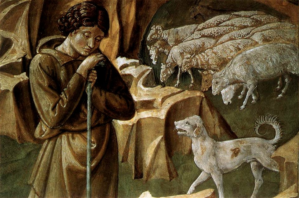 Benozzo Gozzoli - The Vigil of the Shepherds (detail) - WGA10278