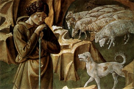 Benozzo Gozzoli - The Vigil of the Shepherds (detail) - WGA10278
