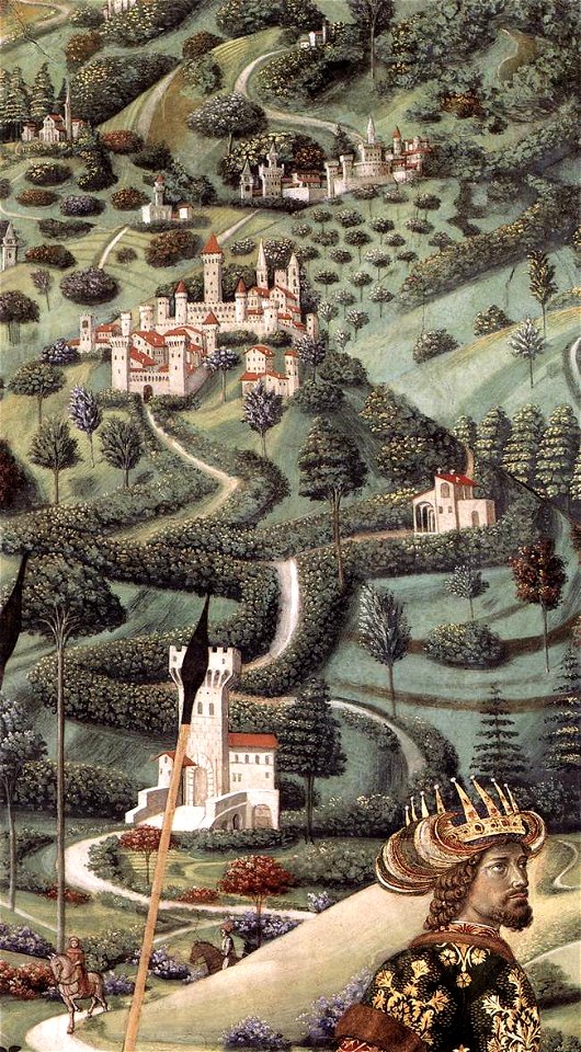 Benozzo Gozzoli - Procession of the Middle King (detail) - WGA10264