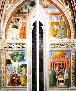 Benozzo Gozzoli - Upper portions of the east (window) wall - WGA10315