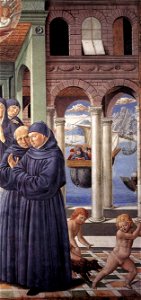 Benozzo Gozzoli - Death of St Monica (detail) - WGA10307