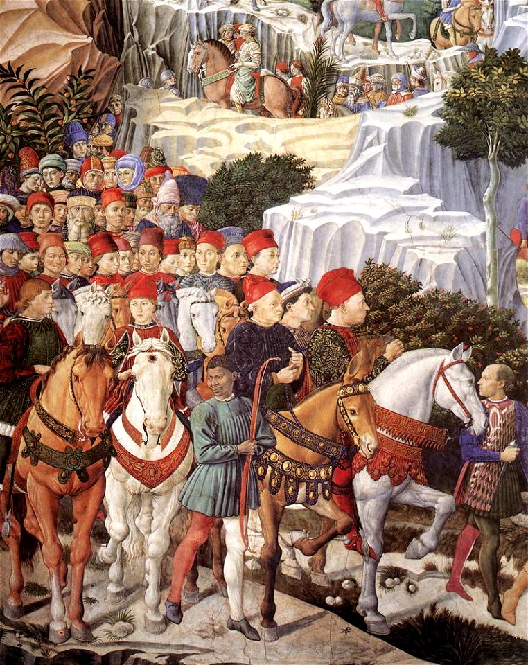 Benozzo Gozzoli - Procession of the Youngest King (detail) - WGA10249