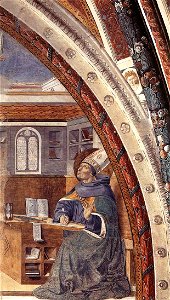 Benozzo Gozzoli - St Augustine's Vision of St Jerome (scene 16, east wall) - WGA10310