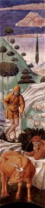 Benozzo Gozzoli - The Vigil of the Shepherds (left wall of the apse) - WGA10276