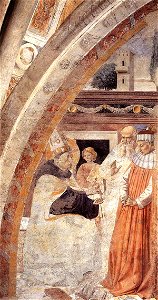 Benozzo Gozzoli - Conversion of the Heretic (scene 15, east wall) - WGA10309. Free illustration for personal and commercial use.