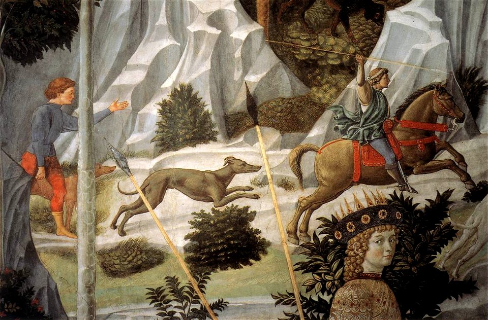 Benozzo Gozzoli - Procession of the Youngest King (detail) - WGA10258