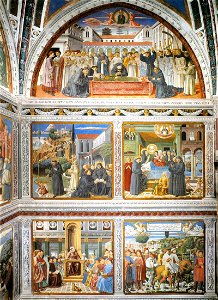 Benozzo Gozzoli - View of the right-hand wall of the chapel - WGA10314