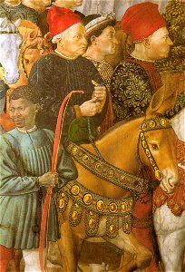 Benozzo Gozzoli, cappella dei magi, Cosimo de' Medici and Carlo de' Medici