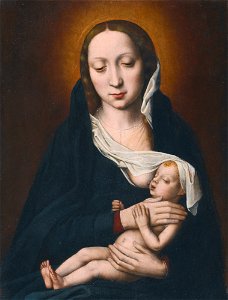 Ambrosius Benson - Virgin and Child. Free illustration for personal and commercial use.