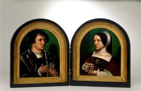 Ambrosius Benson - Portraits of Cornelius Duplicius de Scheppere and his wife Elizabeth Donche - Google Art Project