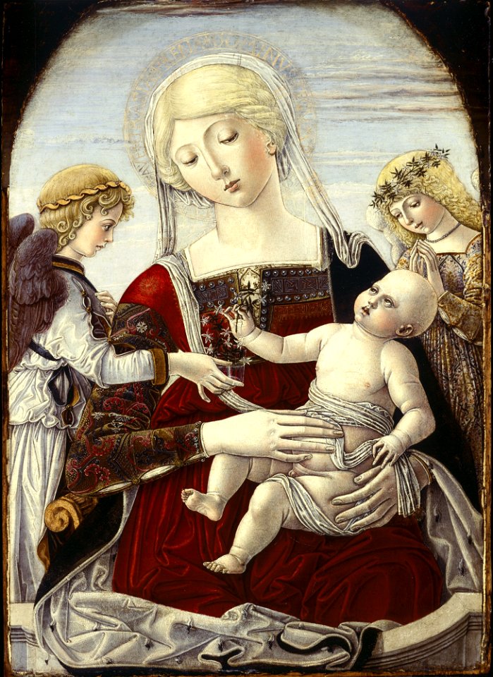 Benvenuto di Giovanni di Meo del Guasta - Virgin and Child with Angels - 24.95 - Detroit Institute of Arts