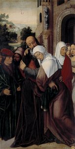 Ambrosius Benson - El abrazo de San Joaquin y Santa Ana ante la puerta dorada, Museo del Prado (Madrid)