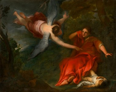 Benátsky maliar z konca 16. storočia - Biblický motív s letiacim anjelom - O 2888 - Slovak National Gallery