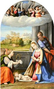 Benvenuto Tisi da Garofalo (c.1481-1559) - Holy Family - 1421759 - National Trust. Free illustration for personal and commercial use.