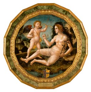 'Venus with Cupid', painting by Girolamo di Benvenuto