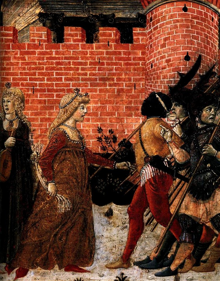 Benvenuto di Giovanni - The Meeting of Jephthah and his Daughter (detail) - WGA01898