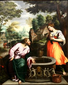 Benvenuto Tisi da Garofalo - Jésus et la Samaritaine
