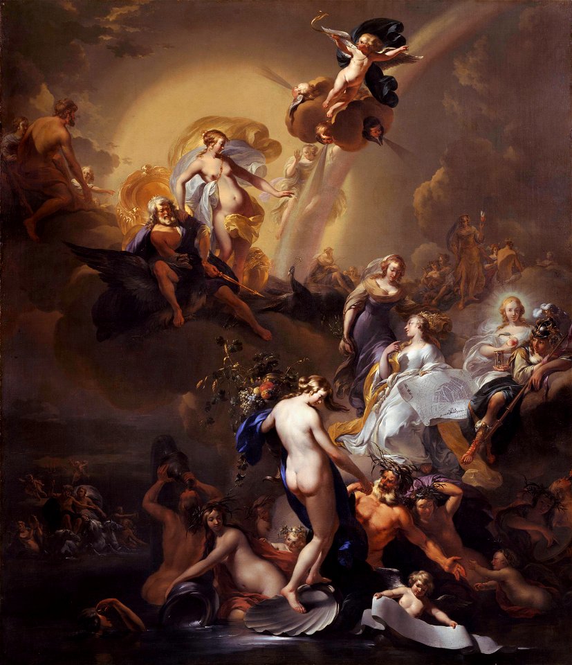 Allegory on the expansion of Amsterdam, by Nicolaes Pietersz.Berchem