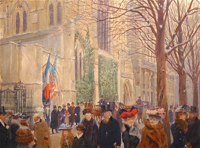 BERAUD Jean,1900 - Après l'Office à l'Eglise de la Ste-Trinité - Detail 12
