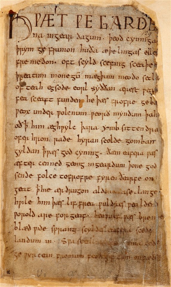 Beowulf Cotton MS Vitellius A XV f. 132r
