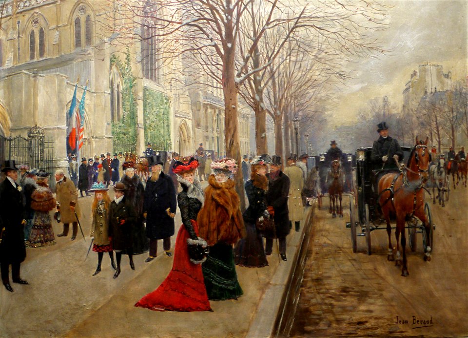 BERAUD Jean,1900 - Après l'Office à l'Eglise de la Ste-Trinité