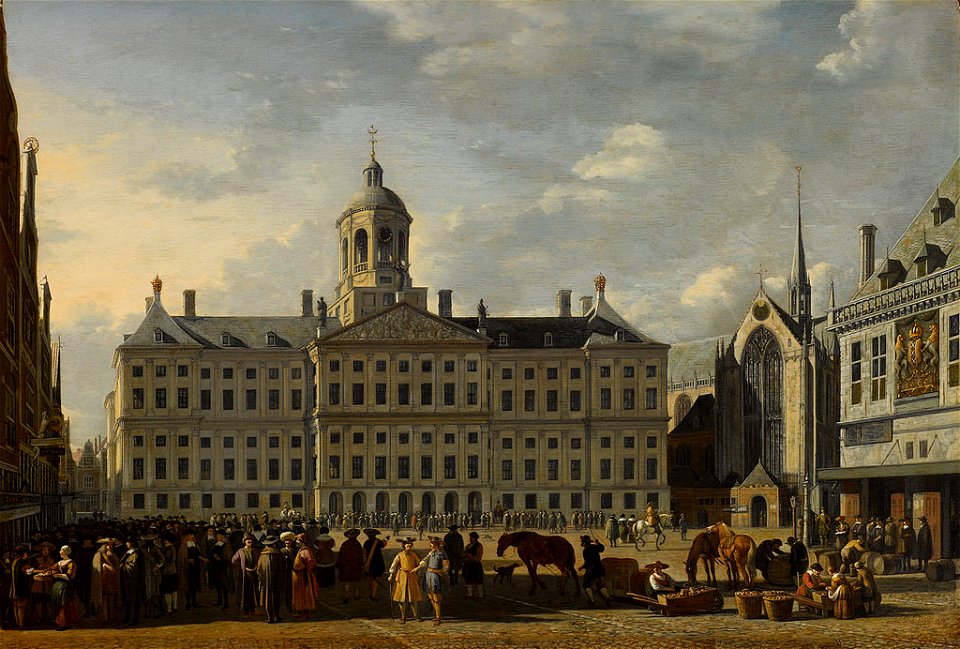 Het stadhuis op de Dam te Amsterdam Rijksmuseum SK-A-1733