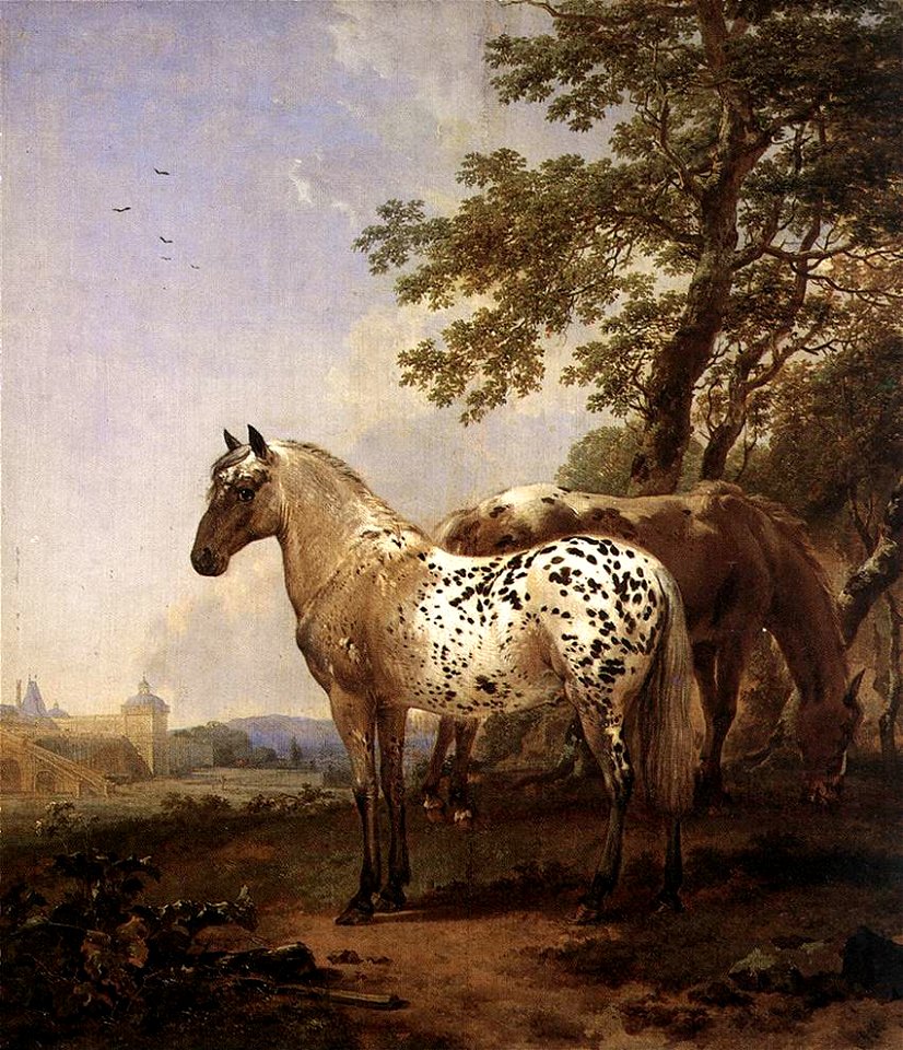 BERCHEM Nicolaes Landscape With Two Horses