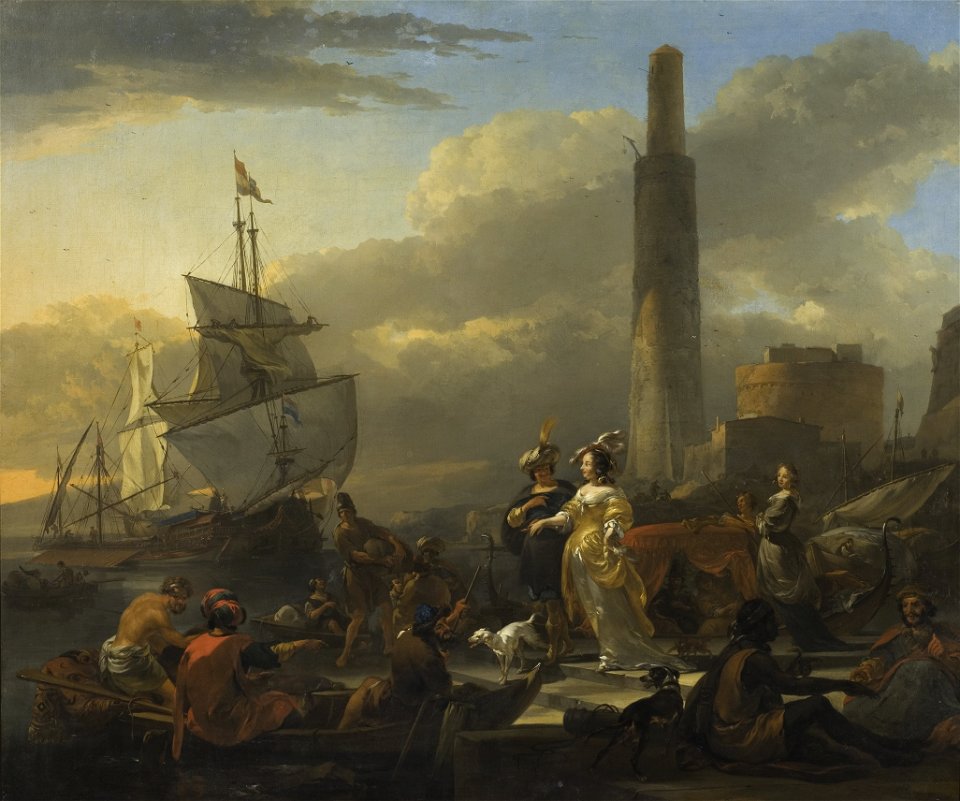 A Harbour Scene (Nicolaes Berchem) - Nationalmuseum - 17267