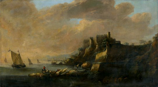 Benátsky maliar zo 17. storočia - Seascape with a Castle - O 5594 - Slovak National Gallery