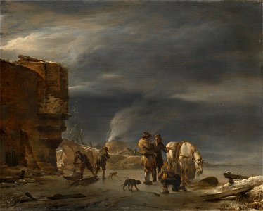 IJsgezicht nabij een stad Rijksmuseum SK-A-28