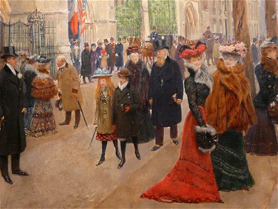 BERAUD Jean,1900 - Après l'Office à l'Eglise de la Ste-Trinité - Detail 08