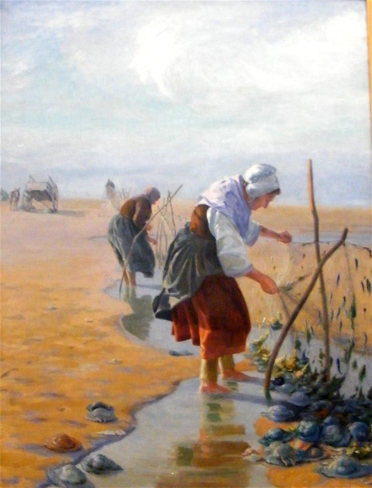 Berck, musée, Charles Roussel, Pêcheuses au parc