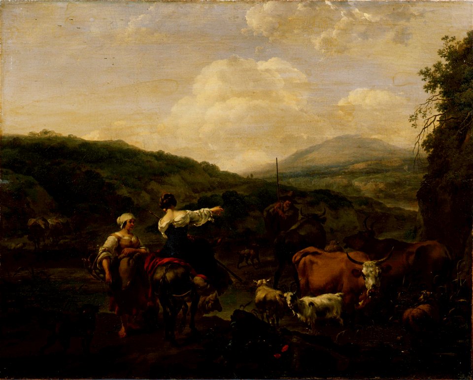 Berchem - Cattle at a Watering Place - Pushkin
