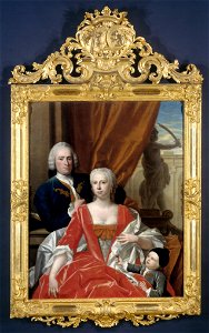 Berend van Iddekinge (1717-1801) met zijn echtgenote Johanna Maria Sichterman (1726-56) en hun zoontje Jan Albert (geb 1744) Rijksmuseum SK-A-1778