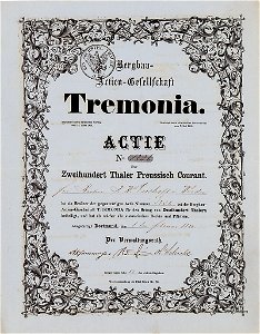 Bergbau-AG Tremonia 200 Th 1860