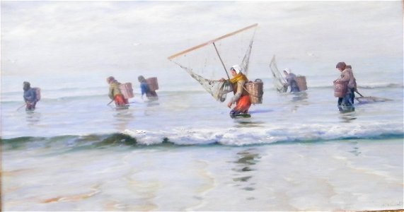 Berck, musée, Charles Roussel, Pêcheuses de crevettes