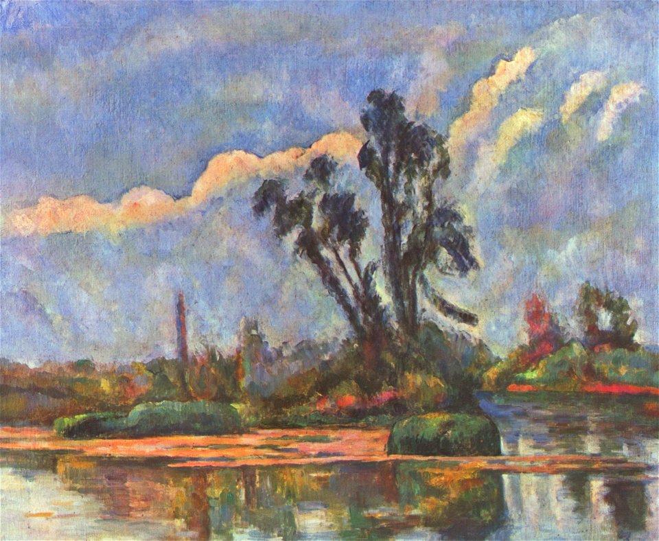 Berges de l'Oise, par Paul Cézanne