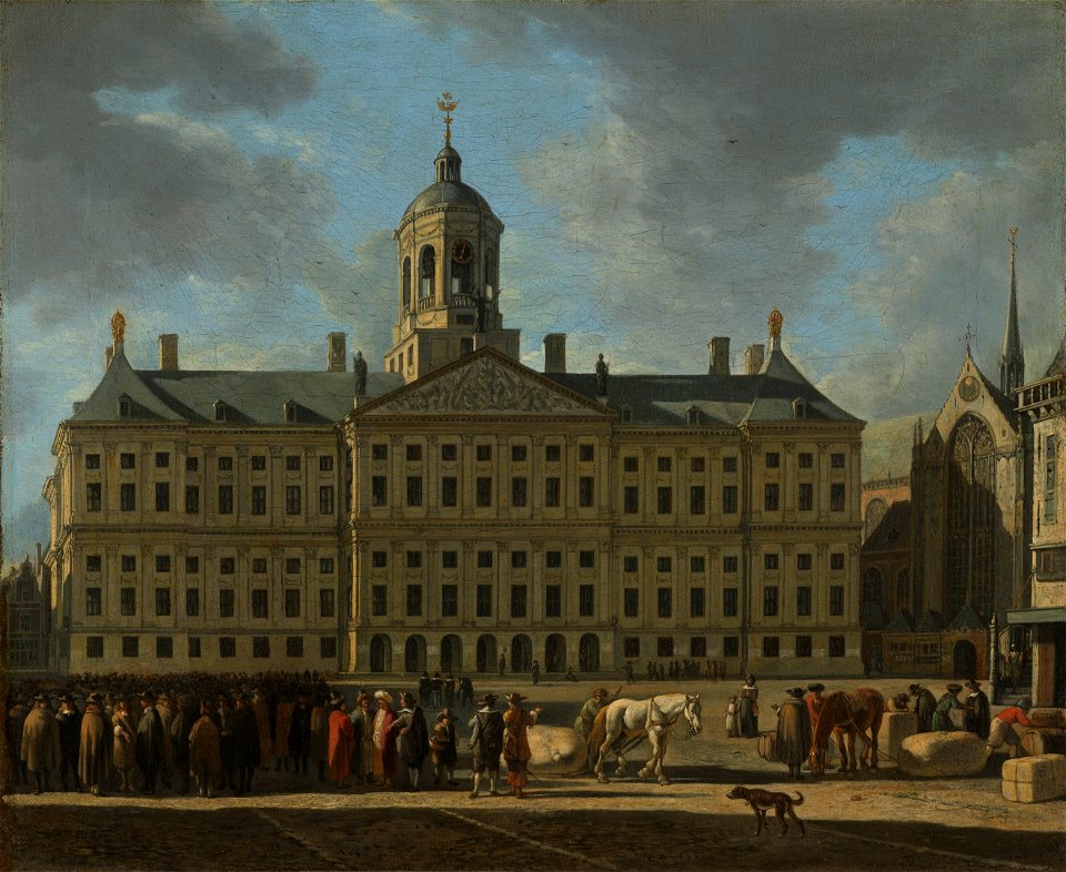 Het stadhuis op de Dam in Amsterdam Rijksmuseum SK-A-34