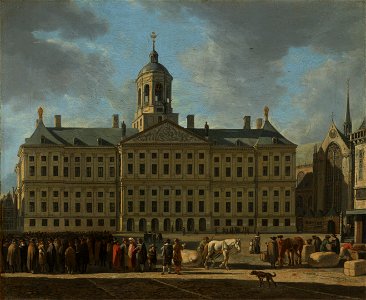Het stadhuis op de Dam in Amsterdam Rijksmuseum SK-A-34