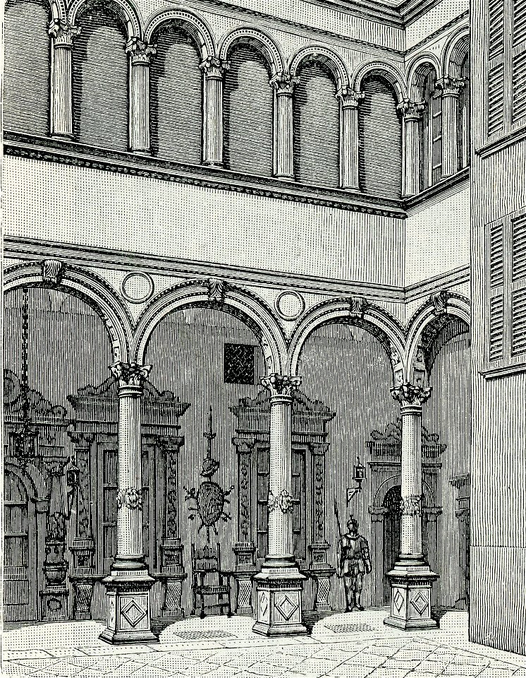 Bergamo cortile antico nel palazzo Marenzi