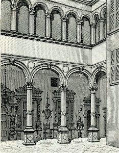 Bergamo cortile antico nel palazzo Marenzi