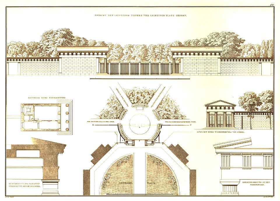 Berlin Leipziger Tor Friedrich Schinkel AE 60