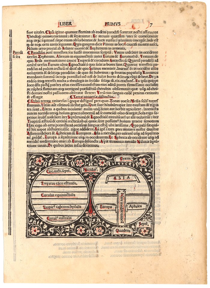 Bergomensis T-O World Map 1503 Cornell CUL PJM 1003 01