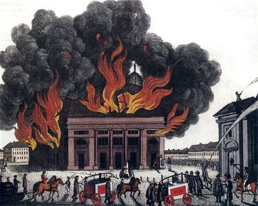 Berlin Brand Schauspielhaus 1817 Haas