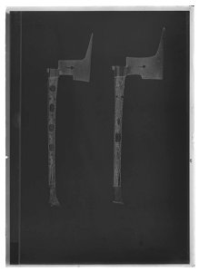 Bergsmansyxa, Sachsisk typ, 1670, s.k. Freiberger Bergsmansaxt - Livrustkammaren - 68883-negative