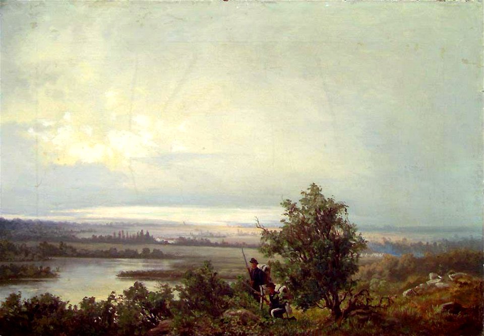 Anton Mathias Bergh - Landscape with two Soldiers - NG.M.04443 - National Museum of Art, Architecture and Design