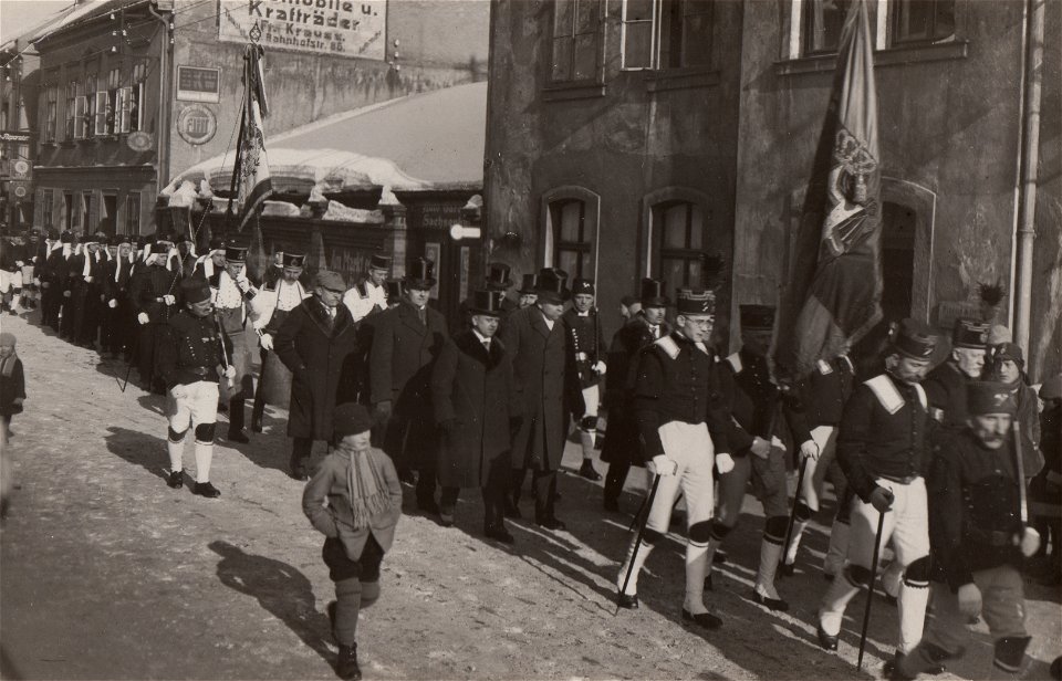 Bergparade am 12.02.1929 in Johanngeorgenstadt