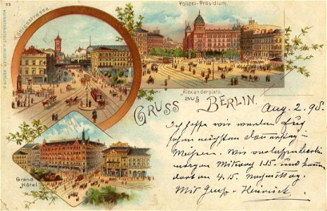Berlin, Mitte, Berlin - Königsstraße; Polizei-Präsidium; Grand Hotel (Zeno Ansichtskarten)